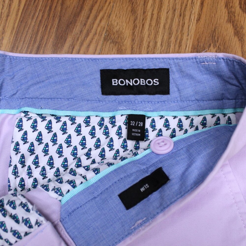 32x28 BONOBOS SLIM FIT PANTS COTTON/SPANDEX VIOLET Sz 32W x 28L - Picture 5 of 5